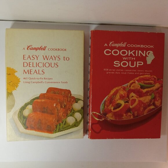 Set of 2 Vintage Campbell's spiral cookbooks - Picture 1 of 14